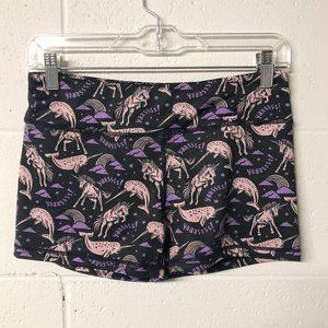 Womens IAB MFG Unicorn Narwhal Workout Booty Short